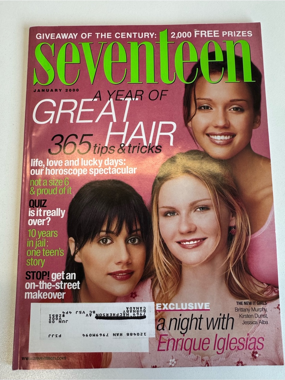 Seventeen 17 Teen Magazine January 2000 Brittany Murphy Jessica Alba Kirsten